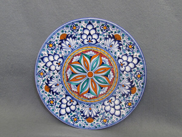Piatto ceramica Faenza decorato a Palmetta