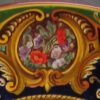 Piatto in ceramica di Faenza dipinto a mano con grottesche e scena