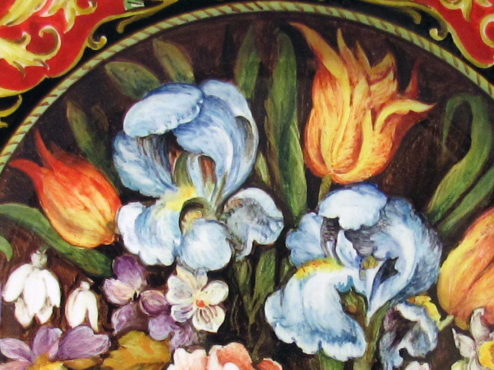 Plate ø30 cm with flowers - Image 3