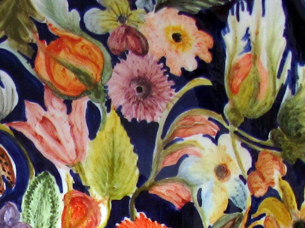Ciotola in ceramica di Faenza dipinta a mano con fiori