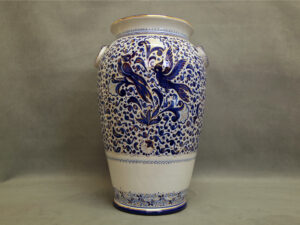Portaombrelli in ceramica, vaso cm 51, vaso portabastoni