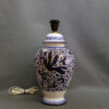 Lampada da tavolo in ceramica di Faenza dipinta a mano, stile Melograno Rondine
