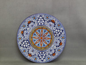 Piatto Palmetta con fiore geometrico al centro