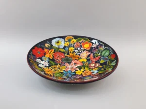 Flemish flowers bowl, hand-paintend italian majolica