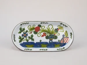 Vassoietto 22 cm, decoro Garofano, dipinto a mano da La Vecchia Faenza