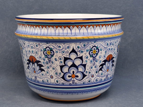 Portavaso in ceramica Portavaso in maiolica ø 34,5 cm, decoro Palmetta Persiana. La Vecchia Faenza ceramiche