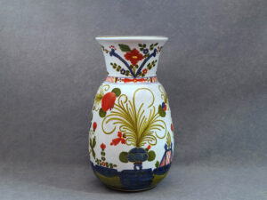 Vaso decorato a mano a Garofano, alto 31,5 cm, ceramica artistica di Faenza