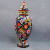 vaso di 40 cm decorato a fiori fiamminghi