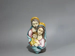 Sacra famiglia in ceramica di Faenza