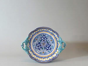 ciotola Palmetta con manici, ceramiche italiane La Vecchia Faenza