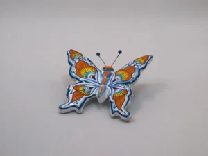 Farfalla Pavona 10,5 cm ceramica da appoggio