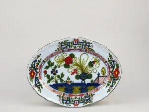 vassoio garofano 30 cm, la vecchia faenza ceramiche