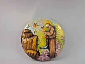St. Francis of Assisi 21 cm Faenza ceramic panel